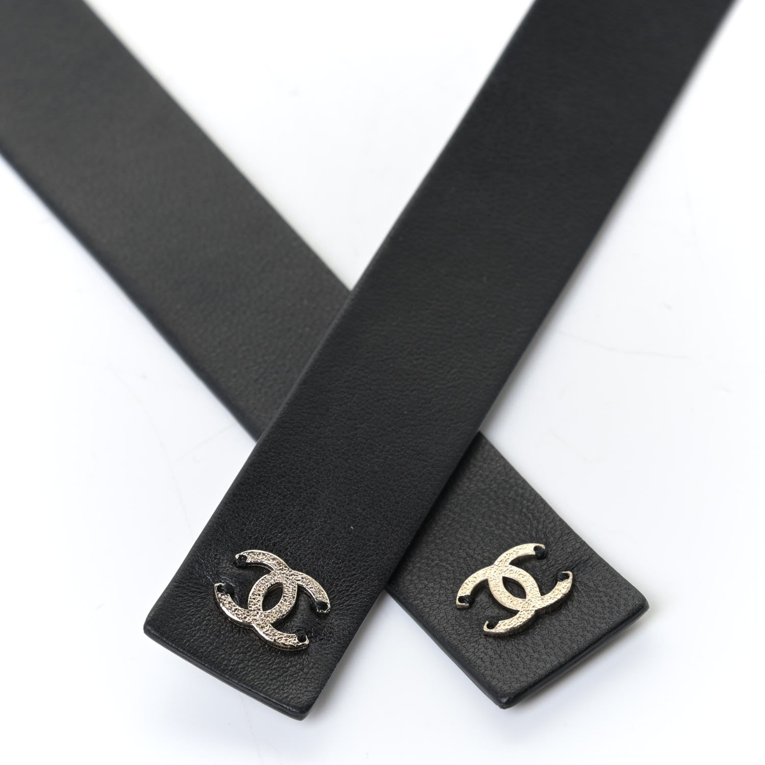 Chanel Lambskin Chain CC Bow Belt M Black Gold 3 of 4