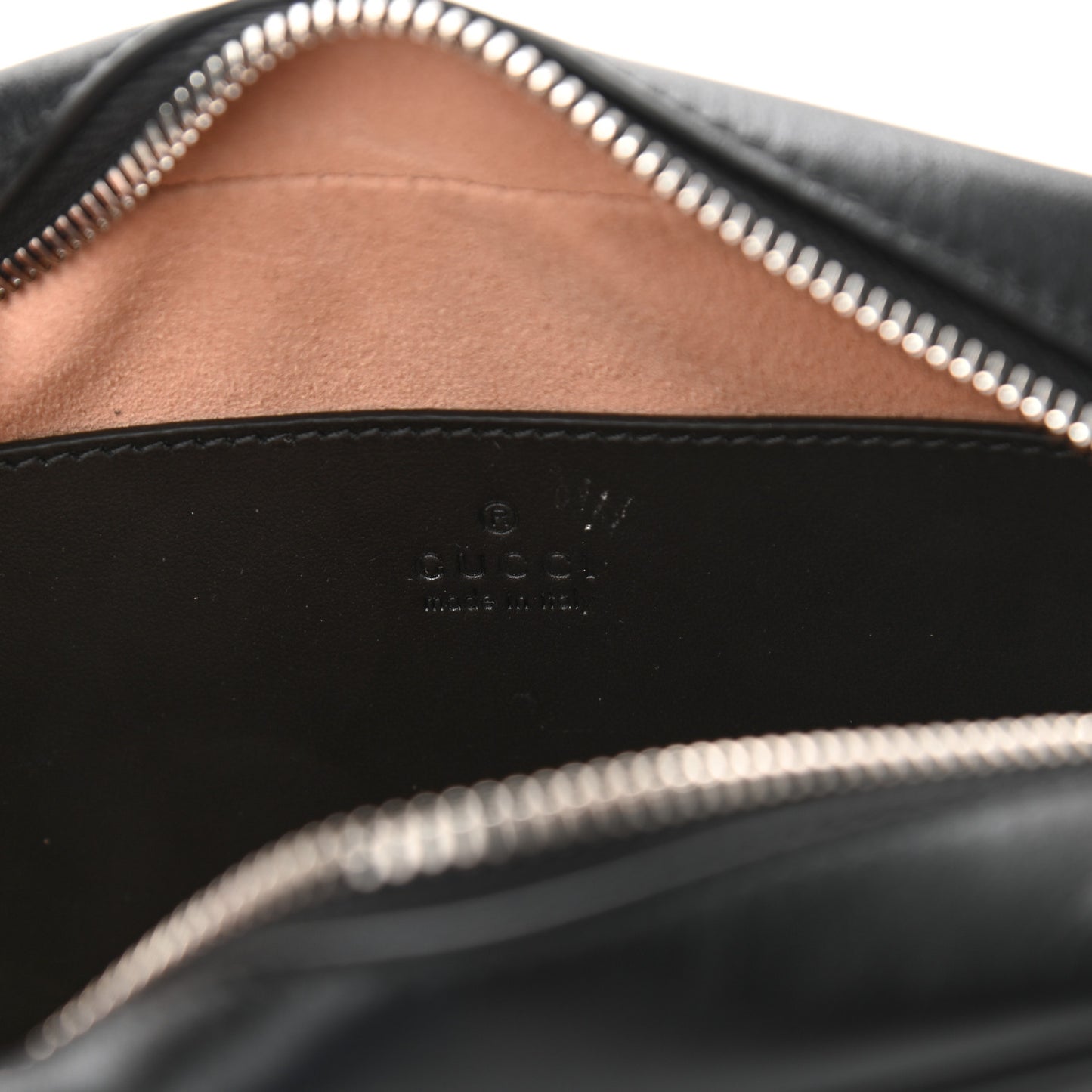 Calfskin Matelasse Aria Mini GG Marmont Chain Shoulder Bag Black