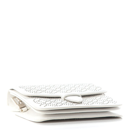 Alaia Calfskin Studded Arabesque Azzedine Messenger Flap White 3 of 7