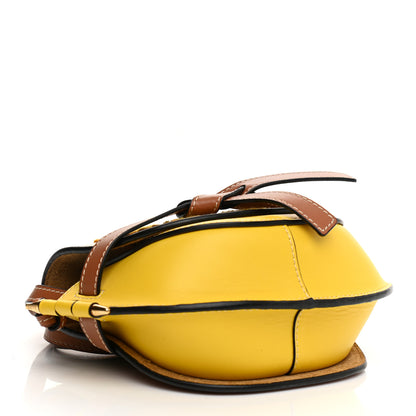 Loewe Calfskin Embroidered Floral Mini Gate Crossbody Bag Yellow 6 of 19