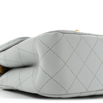 Chanel Lambskin Quilted Mini Sweet Camellia Flap Light Blue 9 of 12