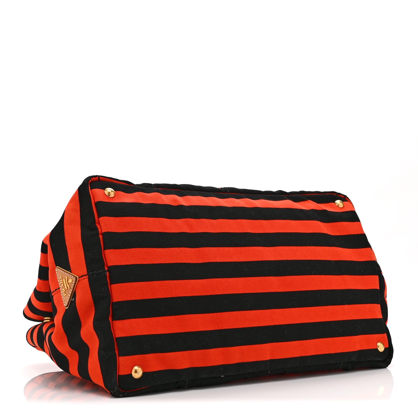 Canapa Striped Tote Arancio