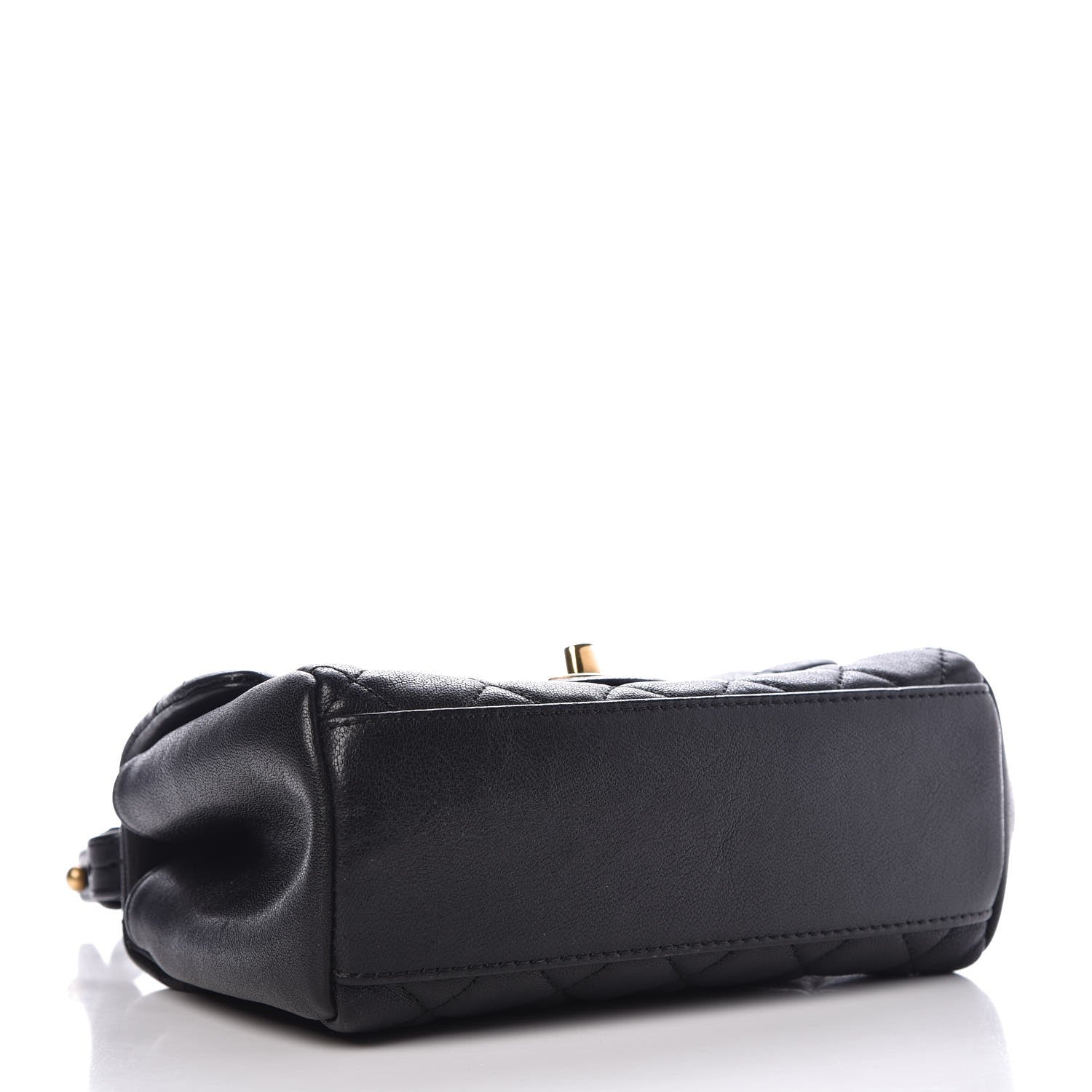 Chanel Shiny Sheepskin Quilted Mini Trapezio Flap Black 4 of 8