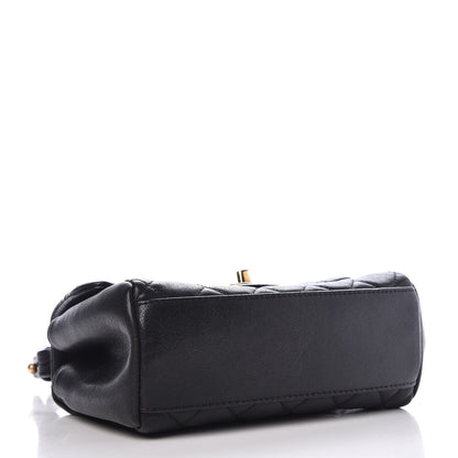 Chanel Shiny Sheepskin Quilted Mini Trapezio Flap Black 4 of 8