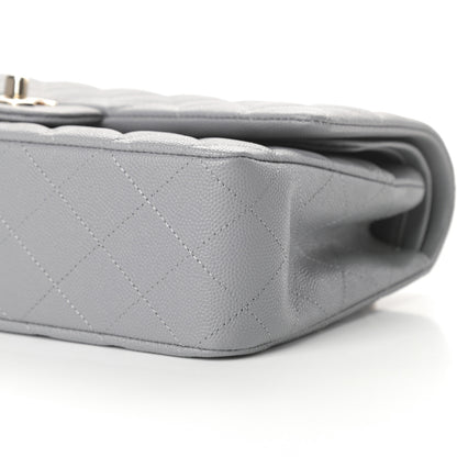 Chanel Caviar Quilted Medium Double Flap Grey 10 of 11