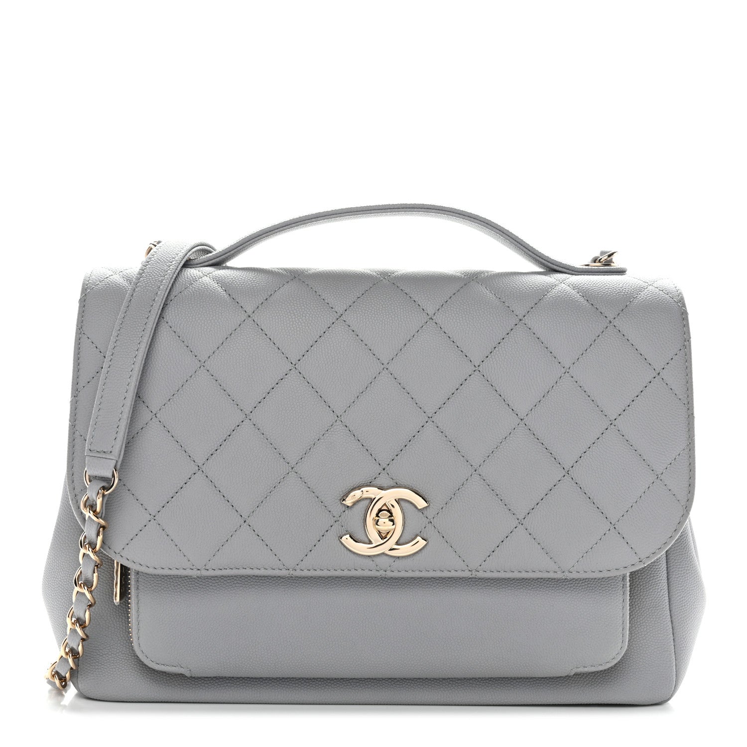 Chanel Caviar Quilted Large Business Affinity Flap Grey 1 of 11