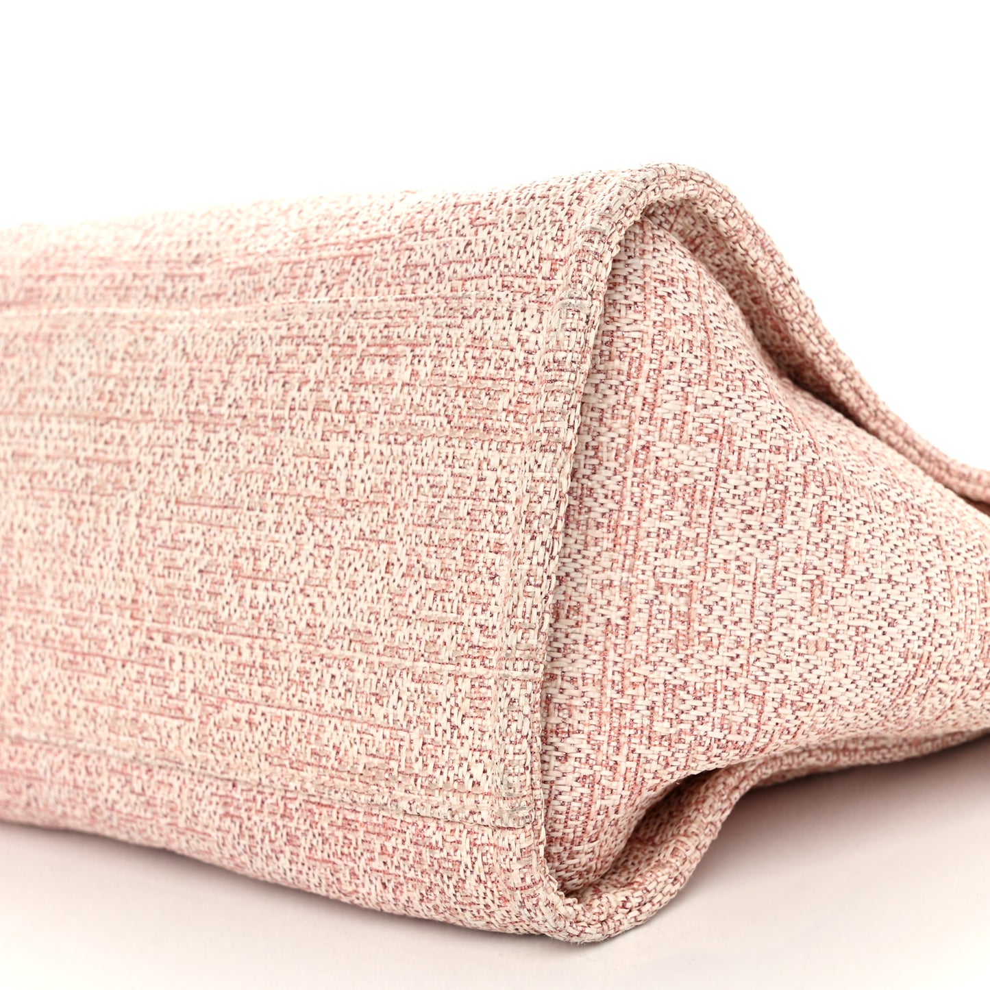 Straw Lurex Medium Deauville Tote Pink