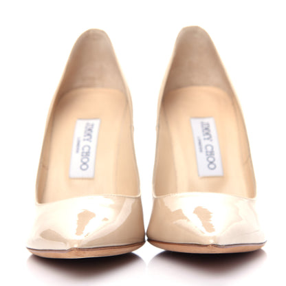 Jimmy Choo Patent Anouk 100 Pumps 37.5 Nude 2 of 9