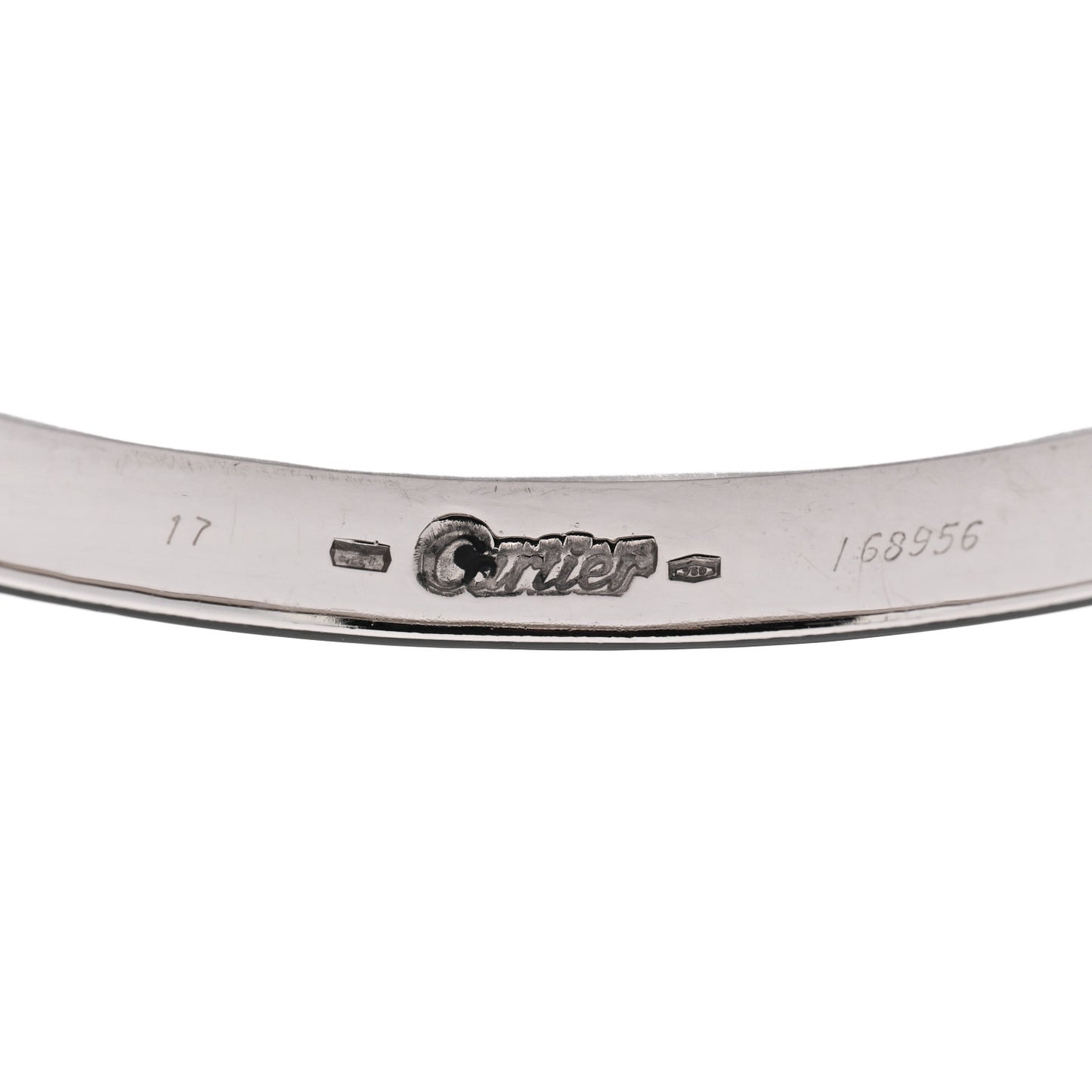18K White Gold LOVE Bracelet 17