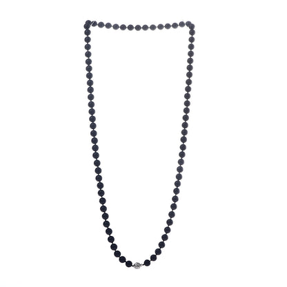 Tiffany Sterling Silver Black Onyx Bead Necklace 3 of 6