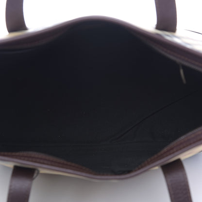 Burberry Haymarket Check Studded Tote Bag Chocolate 5 of 11