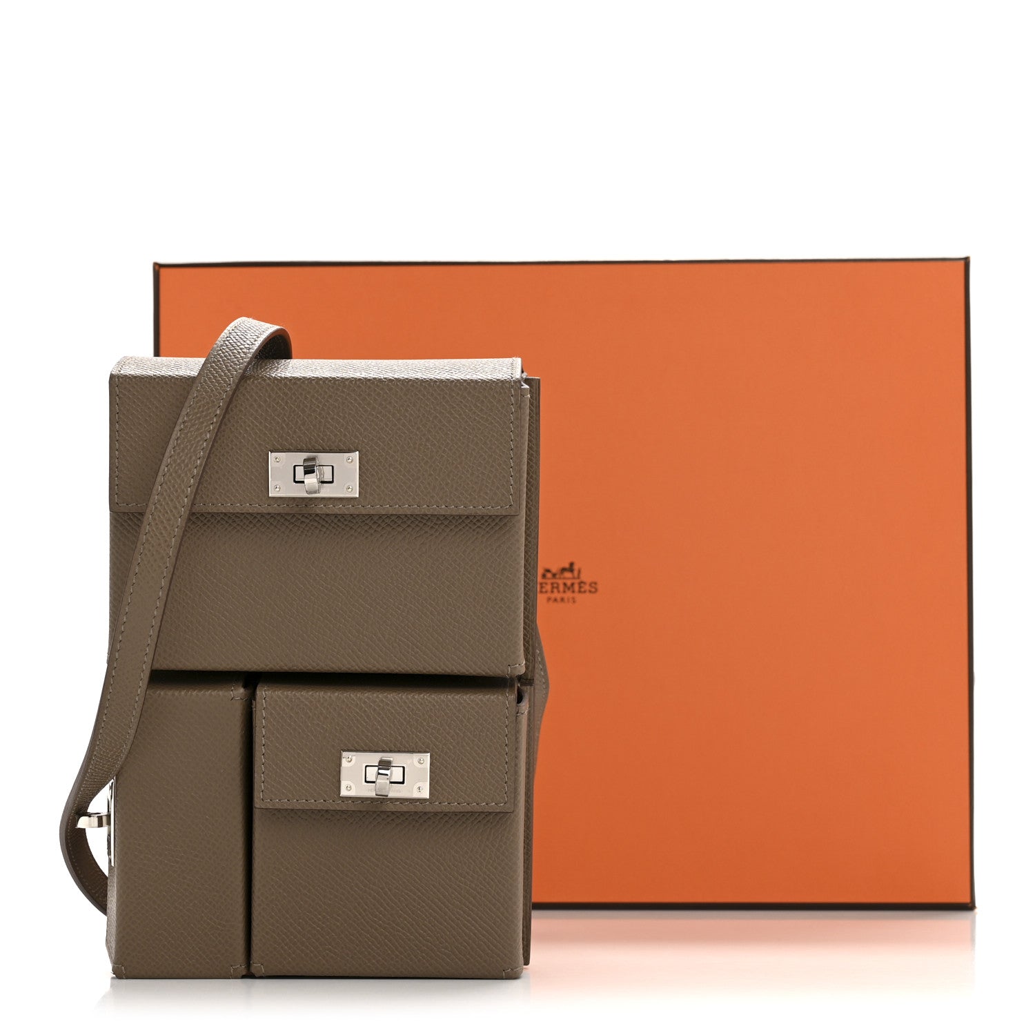 Hermes Epsom Kelly Multi Pocket Pochette To Go Etoupe 11 of 11