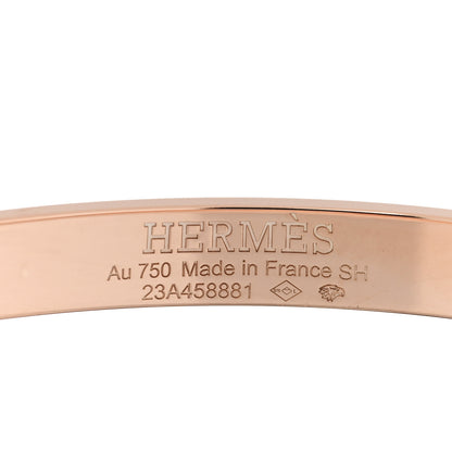 Hermes 18K Rose Gold Diamond PM Kelly Pave Bracelet SH 3 of 4