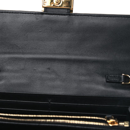 Fendi Nappa Matisse FF Embossed Continental Wallet On Chain Black 7 of 12