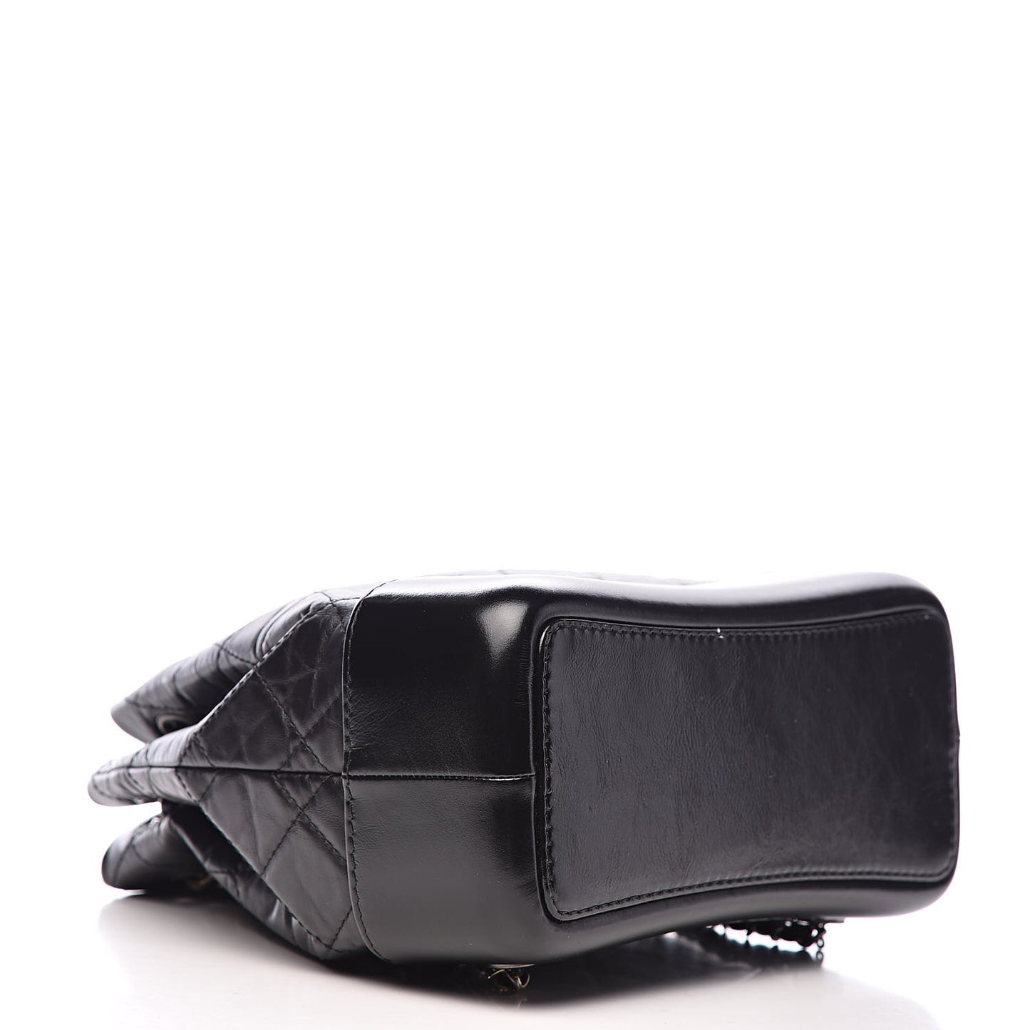 Aged Calfskin Quilted Small Gabrielle Backpack Black