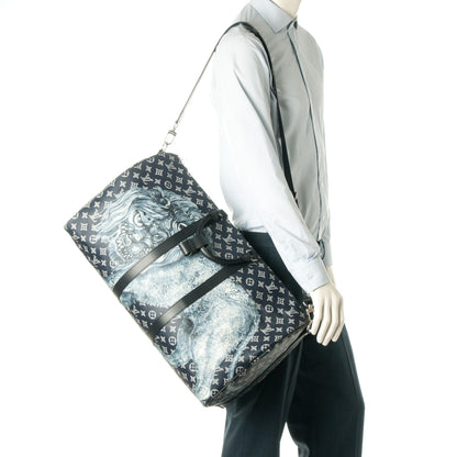 Louis Vuitton Savane Monogram Lion Chapman Keepall Bandouliere 55 Encre 2 of 8