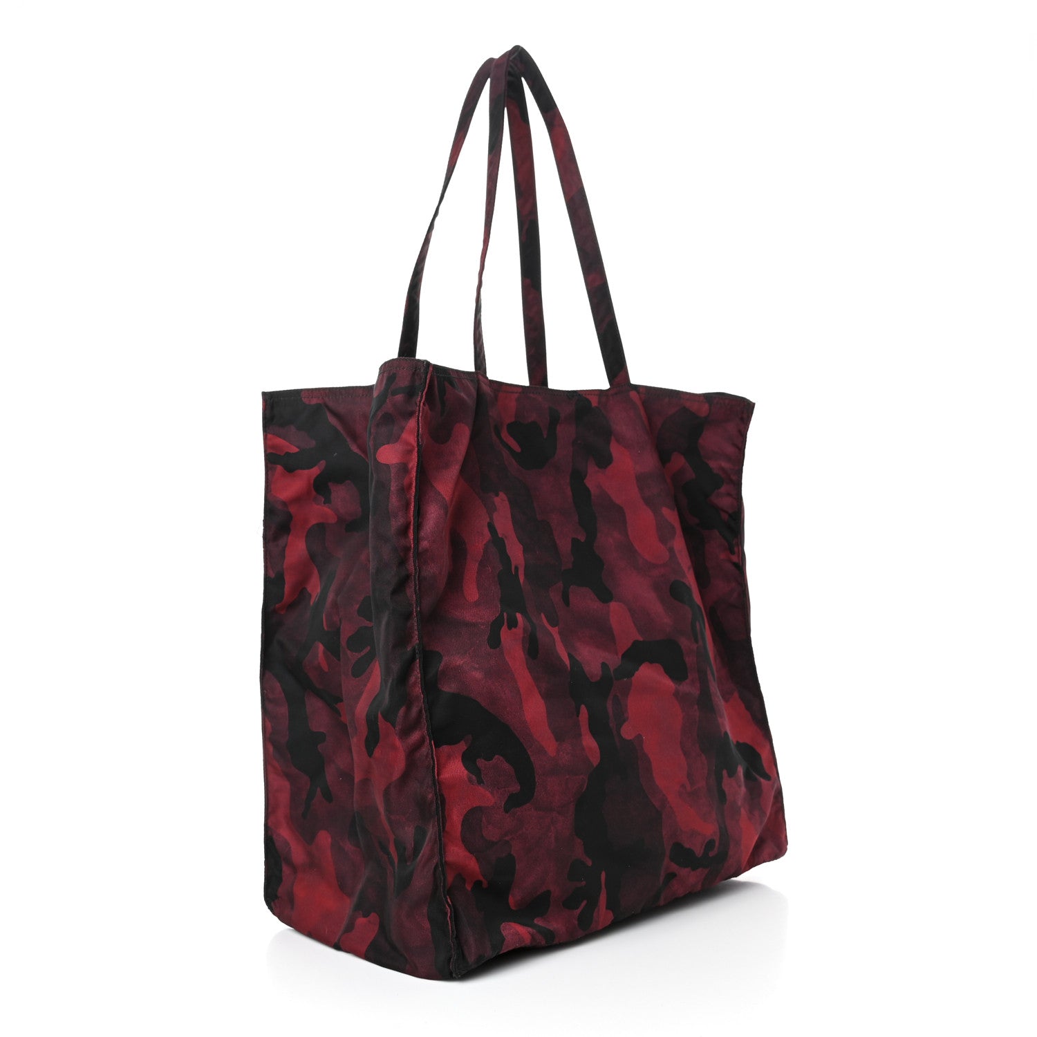 Prada Tessuto Stampato Camouflage Shopping Tote Bordeaux 2 of 5