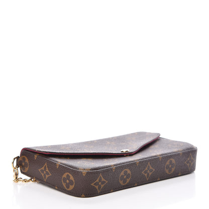 Louis Vuitton Monogram Pochette Felicie Chain Wallet Fuchsia 4 of 12