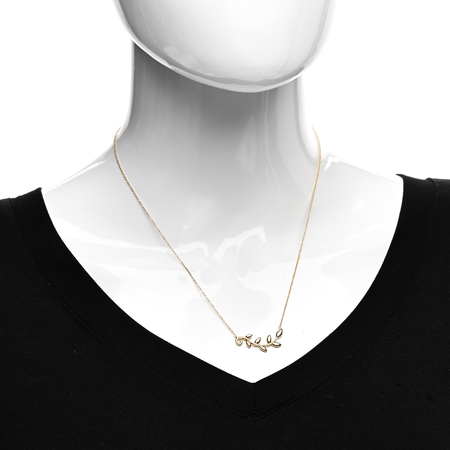 18K Yellow Gold Paloma Picasso Olive Leaf Vine Pendant Necklace