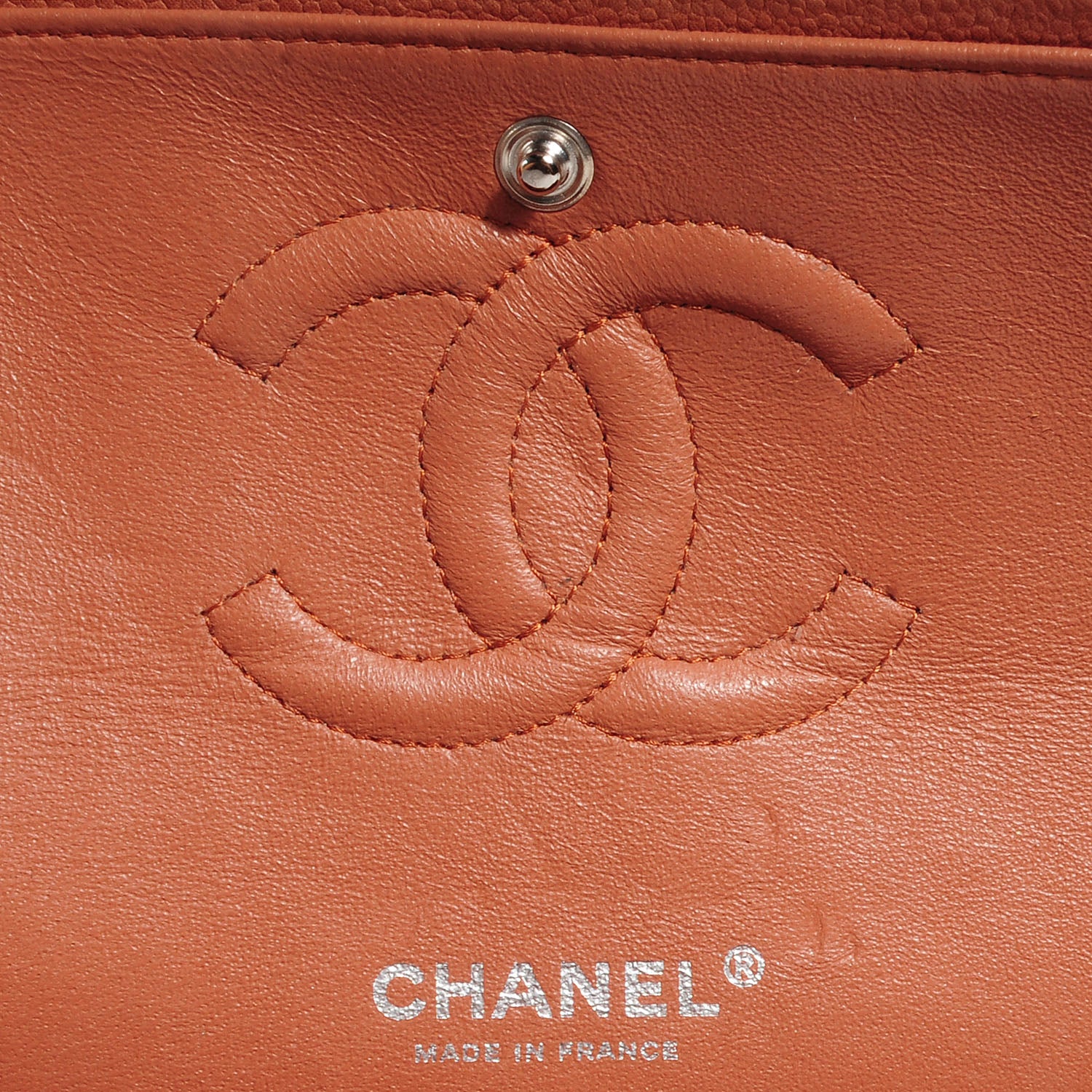 Chanel Iridescent Caviar Medium Double Flap Dark Beige 6 of 9