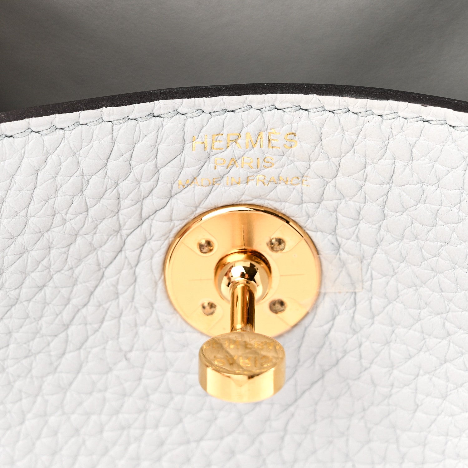 Hermes Taurillon Clemence Mini Lindy 20 Bleu Pale 6 of 11