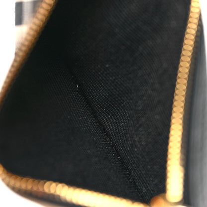 Burberry Vintage Check Calfskin Coin Case Card Holder Black 5 of 10