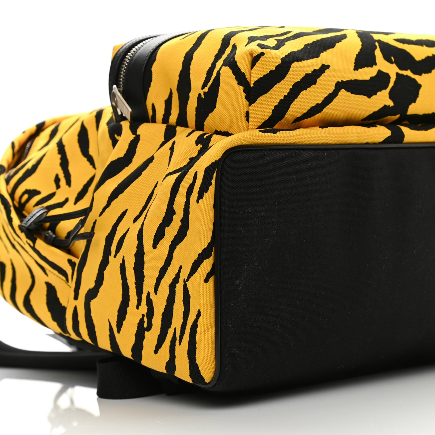 Canvas Zebra Print City Backpack Yellow Black