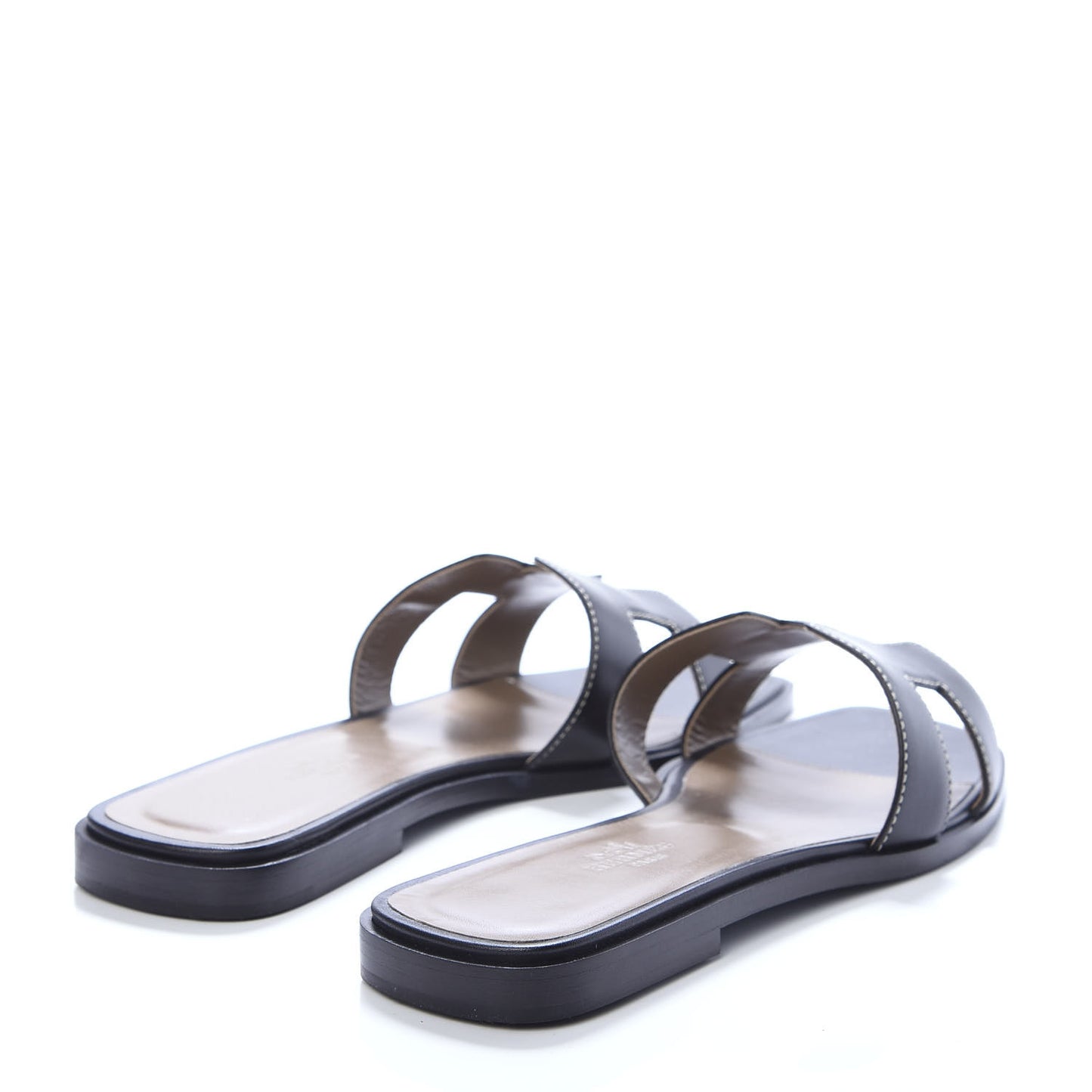 Box Calfskin Oran Sandals 38 Black