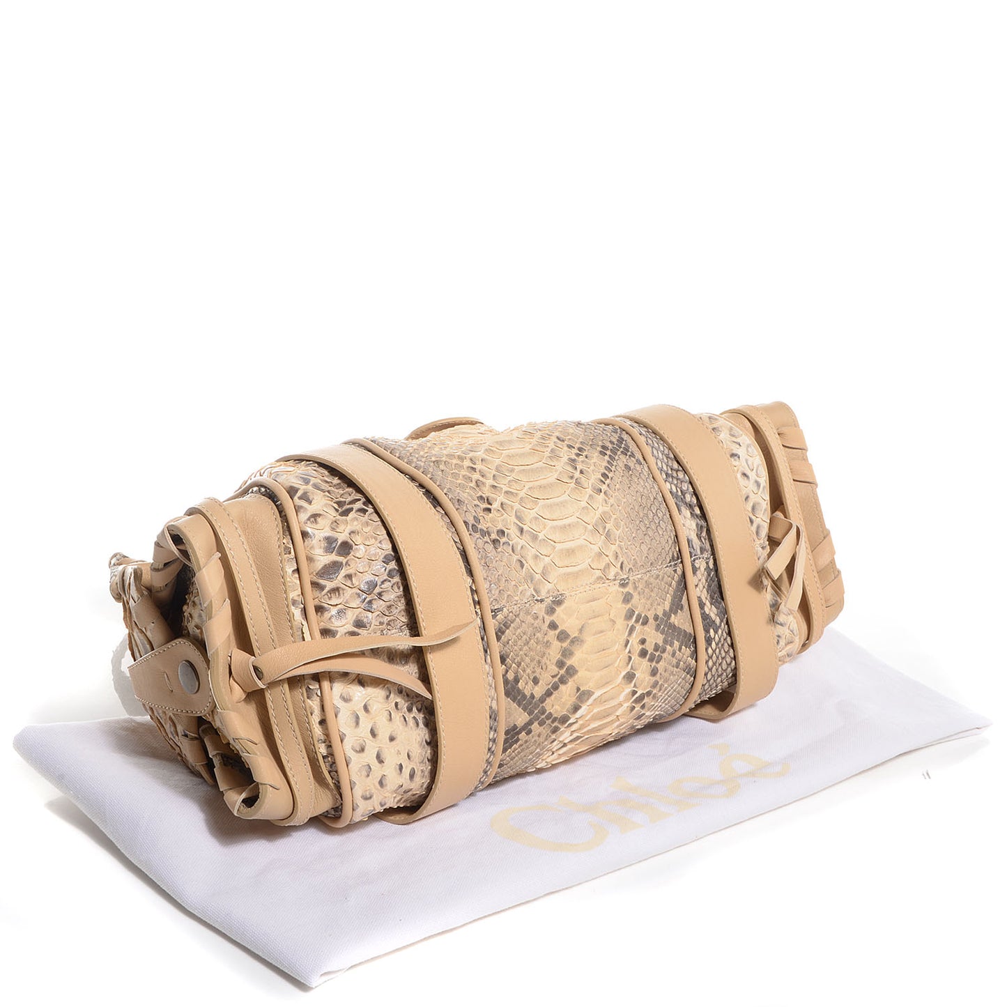 Python Silverado Shoulder Bag Beige