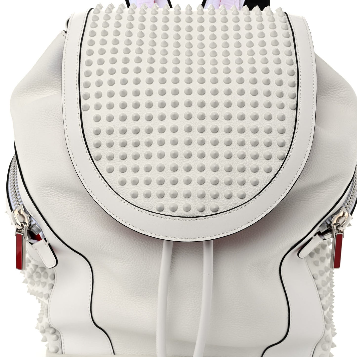 Calfskin Spiked Explorafunk Backpack White