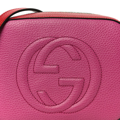 Gucci Dollar Calfskin Bi-Color Small Soho Disco Bag New Rosette Hibiscus Red 9 of 11
