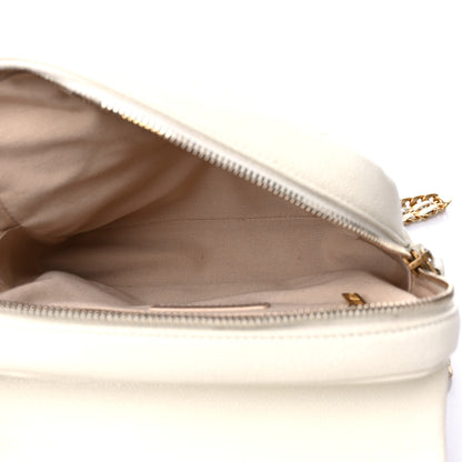 Chanel Shiny Caviar Quilted Chain Melody Backpack White 5 of 15