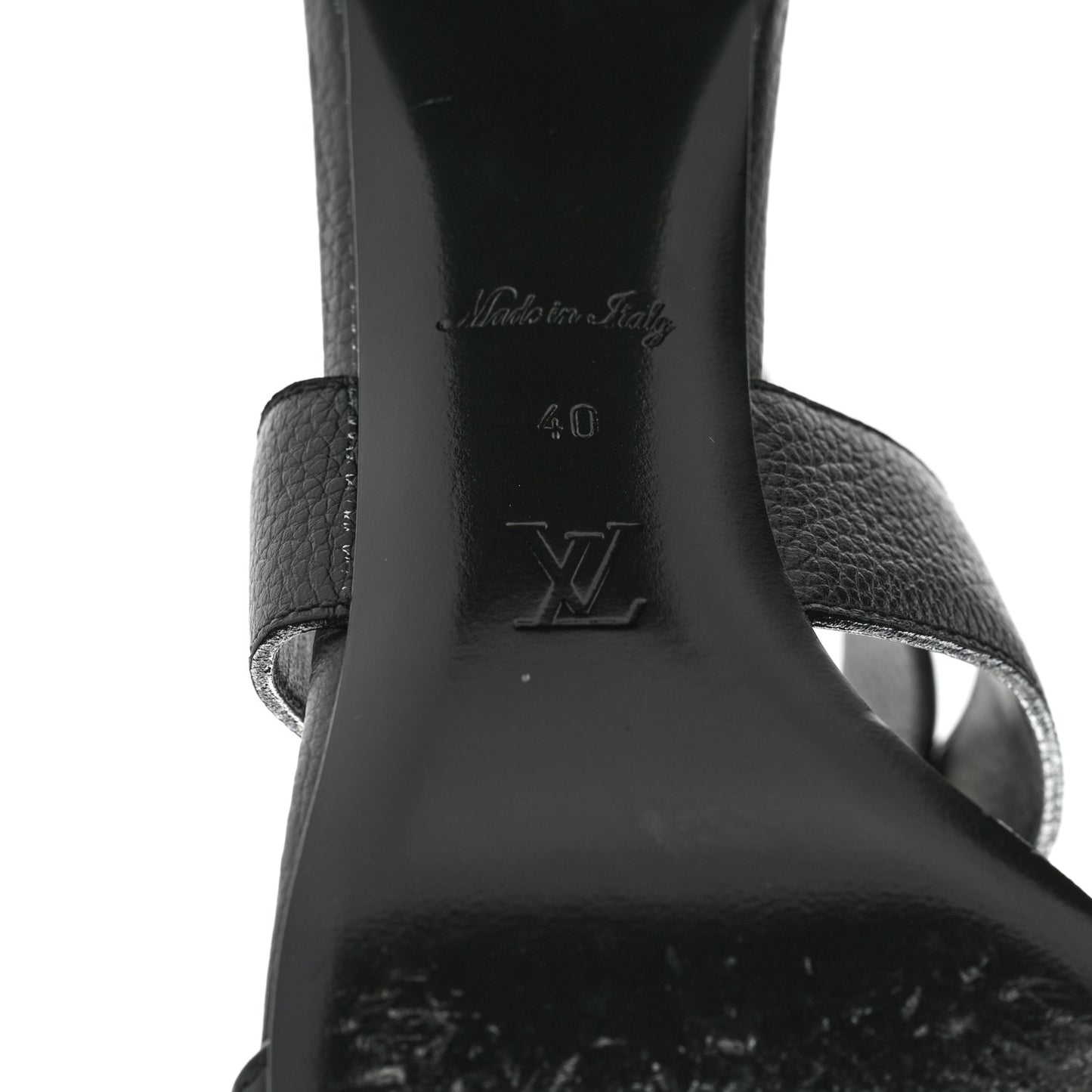 Calfskin Horizon Sandals 40 Black