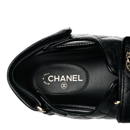 Chanel Grained Calfskin Velcro Dad Sandals 40 Black 7 of 12