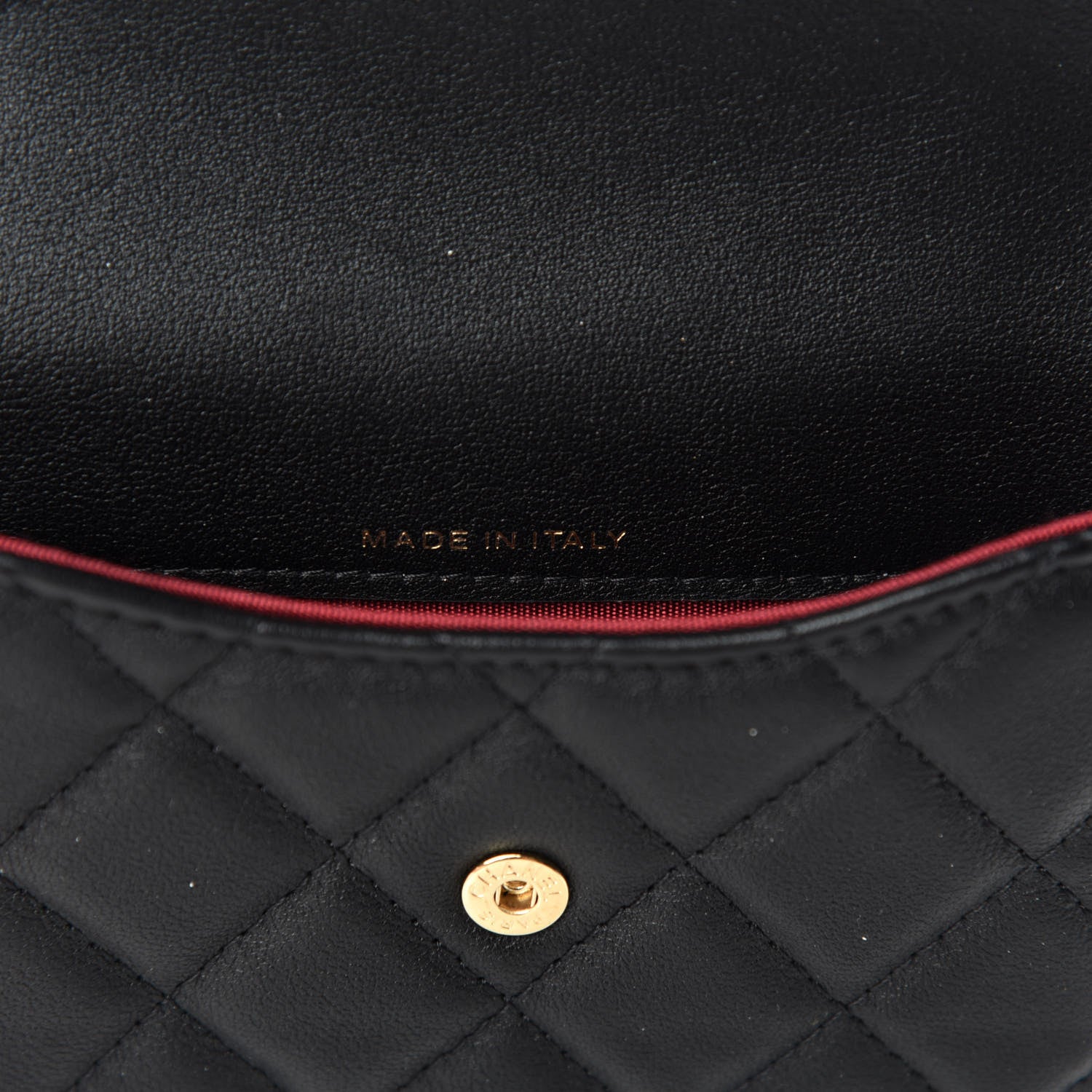 Chanel Calfskin Quilted About Pearls Card Holder Flap With Chain Black 9 of 12