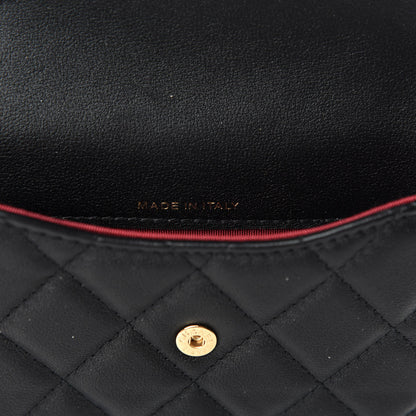 Chanel Calfskin Quilted About Pearls Card Holder Flap With Chain Black 9 of 12
