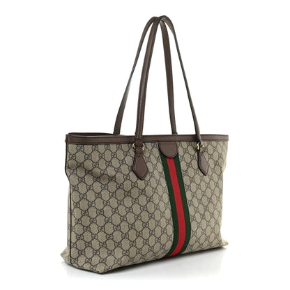 Gucci GG Supreme Monogram Medium Ophidia Shopping Tote Brown 3 of 31