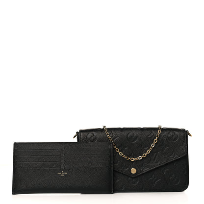 Louis Vuitton Empreinte Pochette Felicie Chain Wallet Black 1 of 10