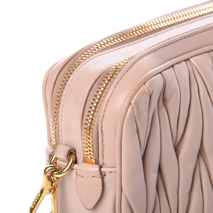 Miu Miu Nappa Matelasse Double Zip Chain Shoulder Bag Cammeo 13 of 16