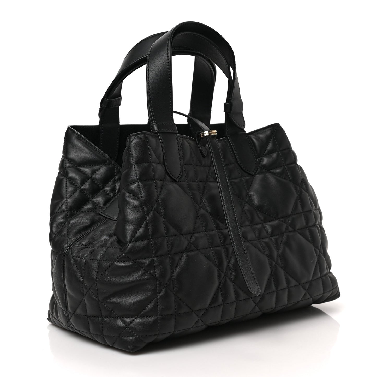Calfskin Macrocannage Large Toujours Black