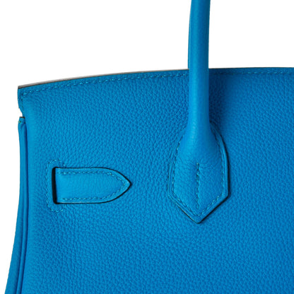 Hermes Togo Birkin 30 Bleu Zanzibar Malachite 11 of 37
