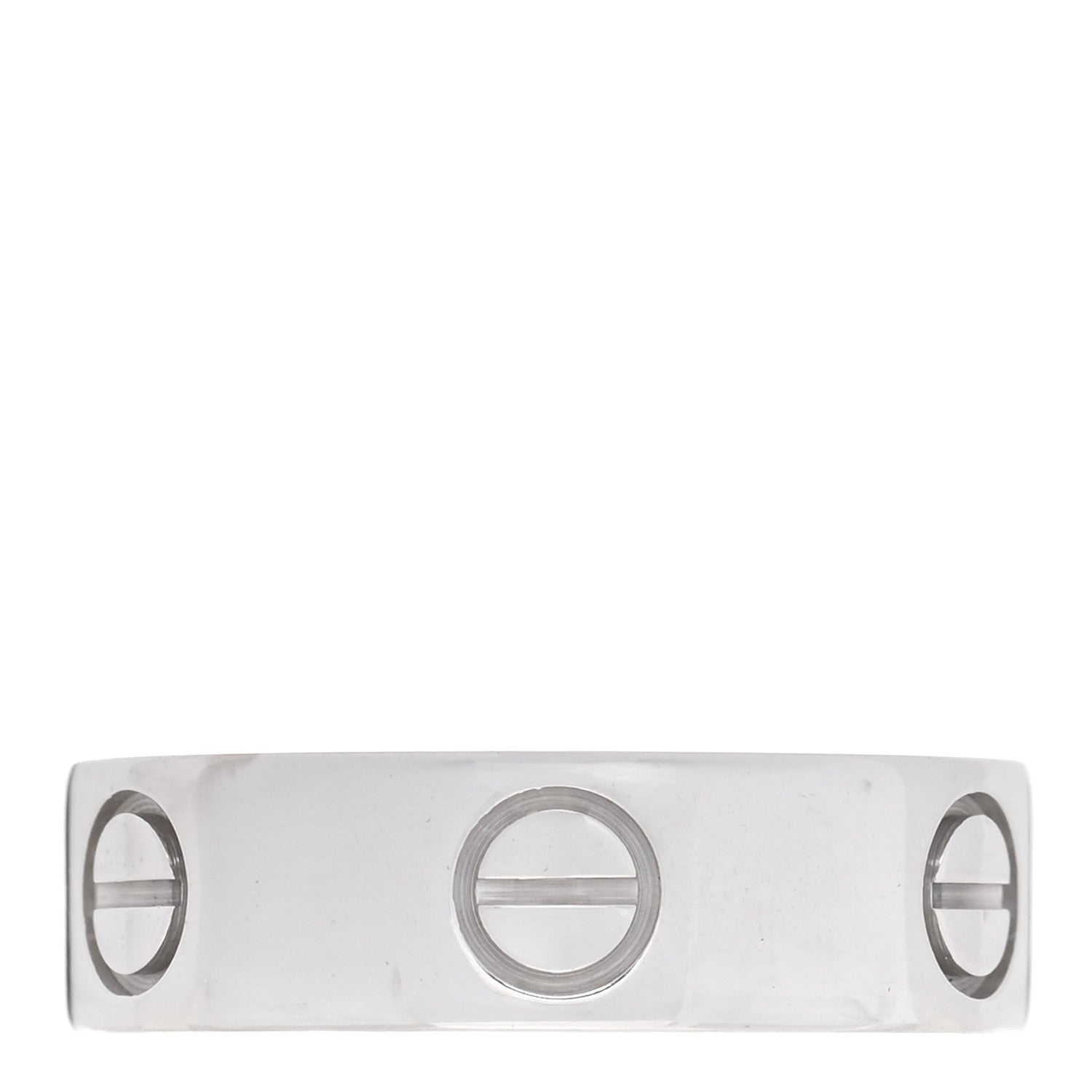 Cartier 18K White Gold 5.5mm LOVE Ring 51 5.75 1 of 4