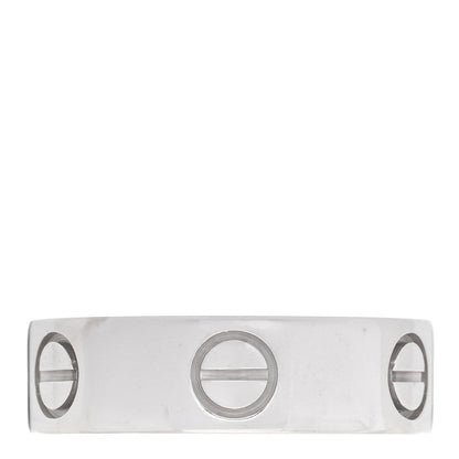 Cartier 18K White Gold 5.5mm LOVE Ring 51 5.75 1 of 4