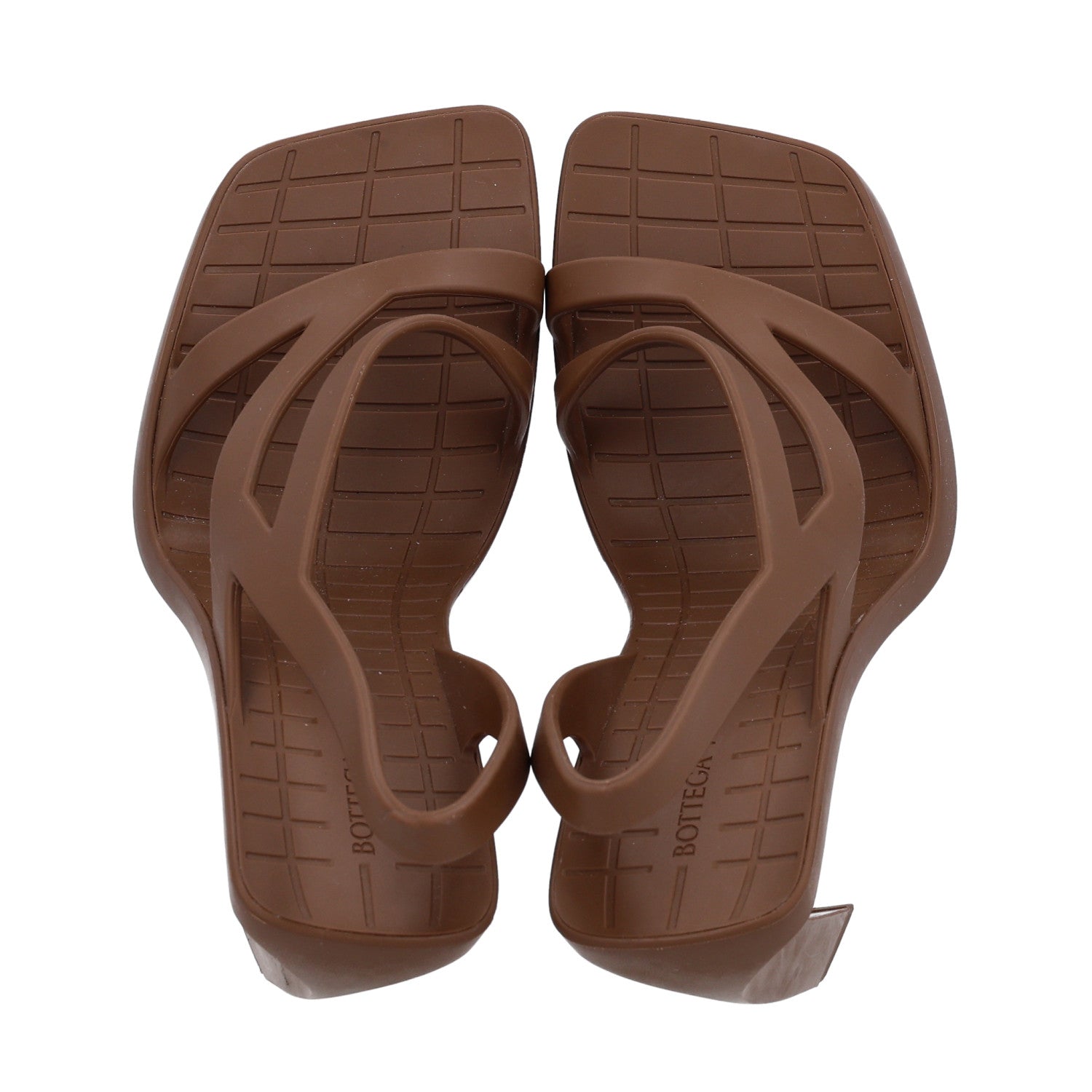 Bottega Veneta Rubber Jimbo Slingback Sandals 40 Brown 2 of 9