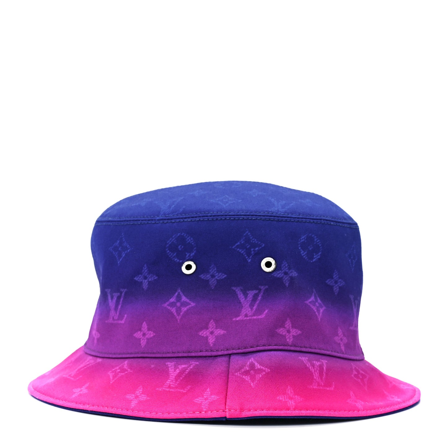 Monogram Illusion Reversible Bucket Hat Pink Purple