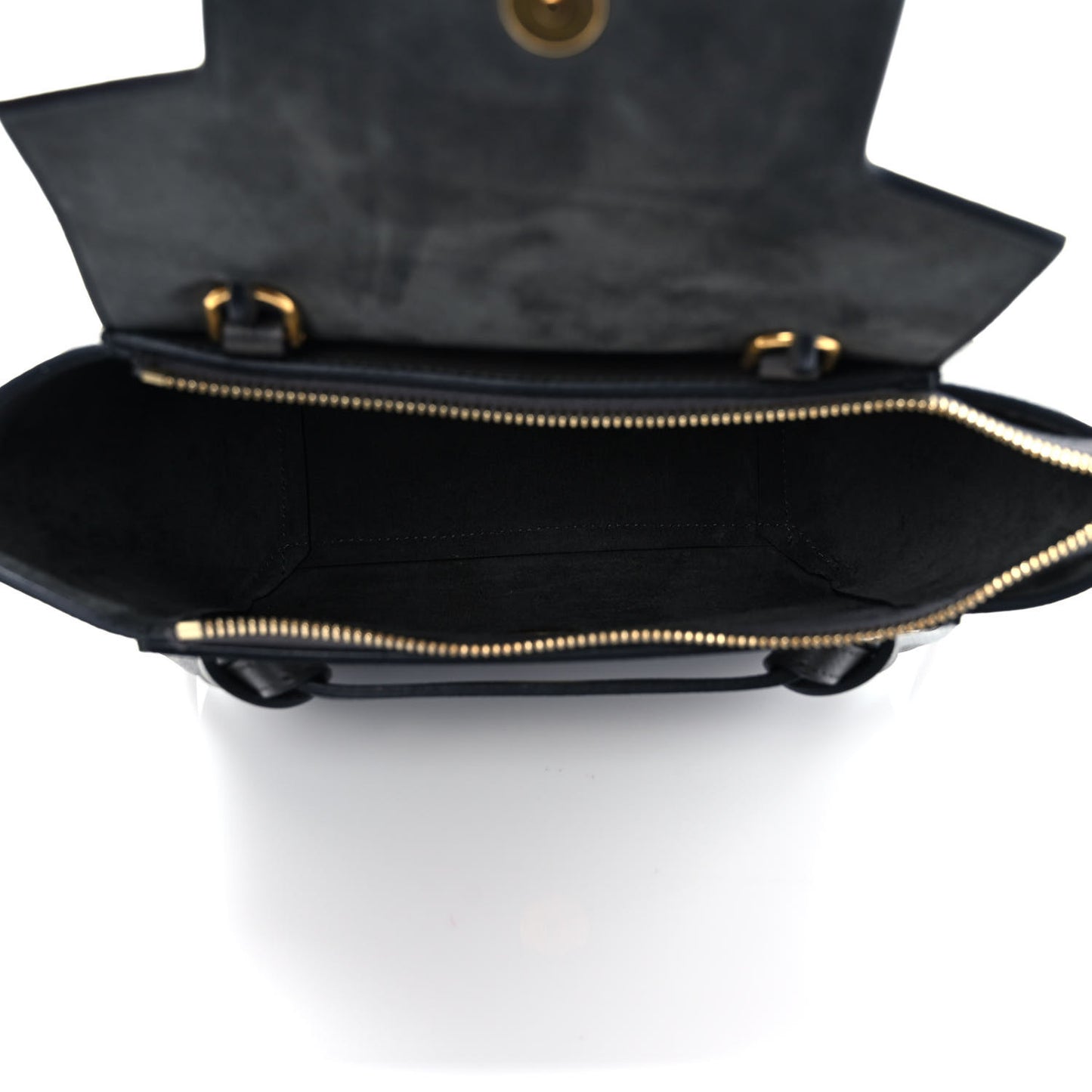 Grained Calfskin Nano Belt Bag Grey