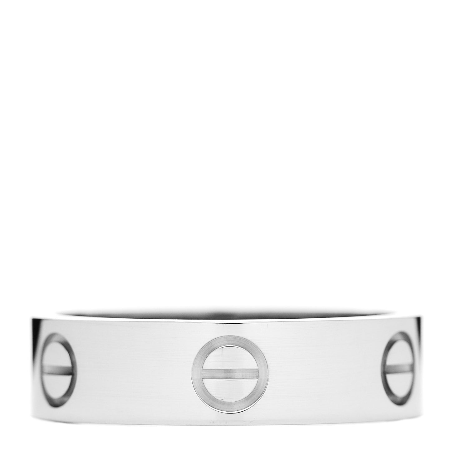 18K White Gold 5.5mm LOVE Ring 58 8.25