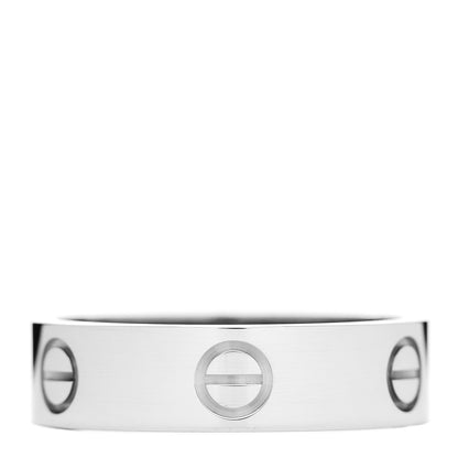 Cartier 18K White Gold 5.5mm LOVE Ring 58 8.25 1 of 4