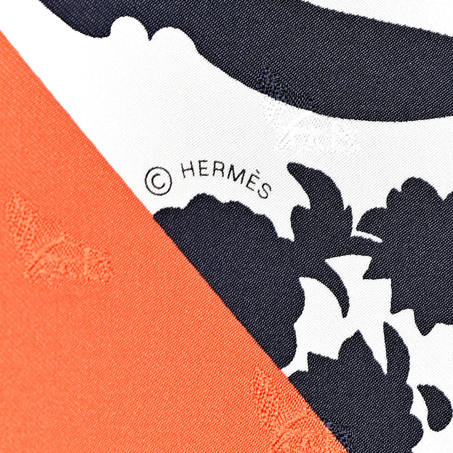 Hermes Silk Quadrige Etriers Tattoo Scarf 90 Vermillon Marine Blanc 4 of 5