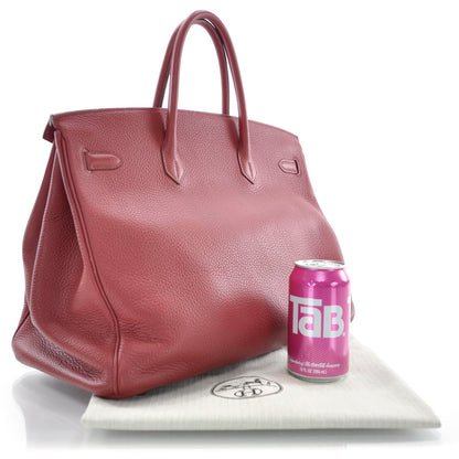 Hermes Taurillon Clemence Birkin 40 Rouge Garance 4 of 12
